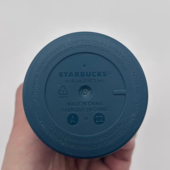 Starbucks 100% Plastic Blue 16oz Hot Cold Tumbler - Picture 4 of 4